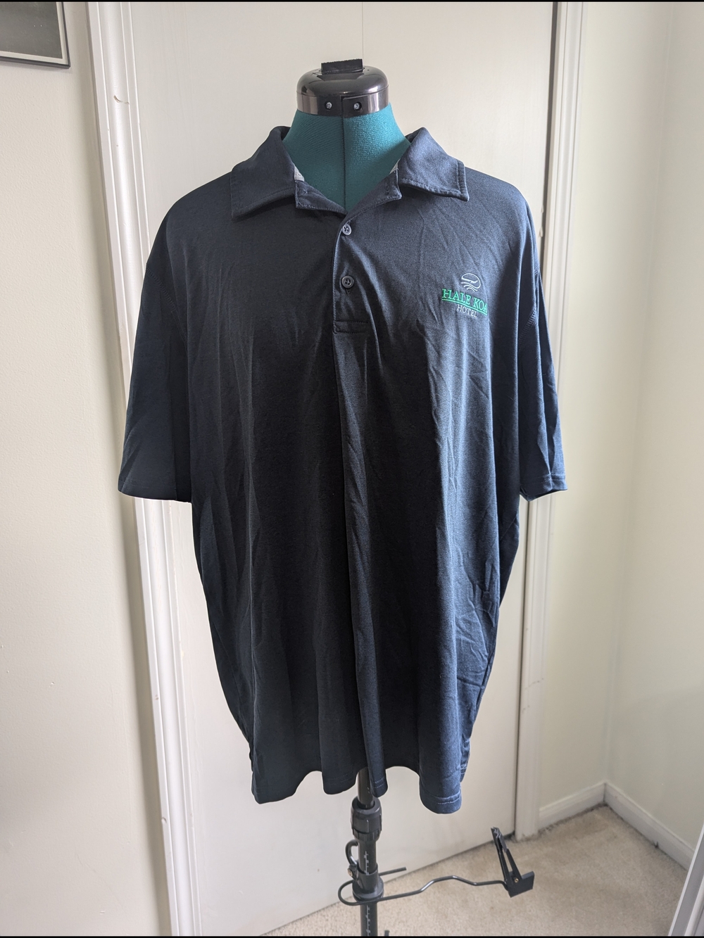 Champion Black Men's Polo with Subtle Embroidered Logo